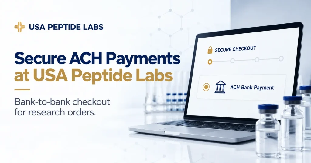 Secure ACH payments at USA Peptide Labs