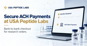 Secure ACH payments at USA Peptide Labs