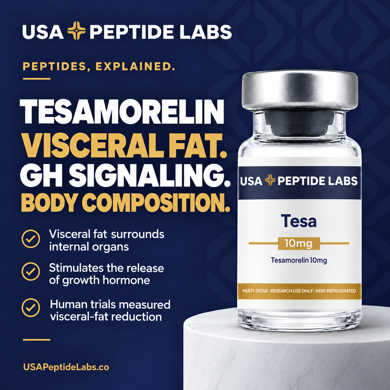 Tesamorelin — peptide education: mechanism and key points